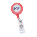 Round Solid Color Retractable Badge Holder w/ 35" Cord